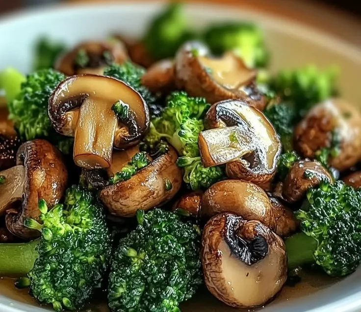 Quick and Creamy Sautéed Mushrooms with Broccoli Delight
