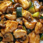 Delicious Easy Panda Express Mushroom Chicken Copycat recipe served on a plate