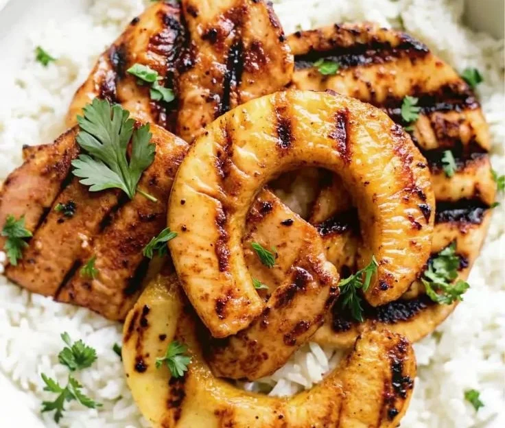 Hawaiian Chicken with Coconut Rice 4 Hawaiian Chicken with Coconut Rice