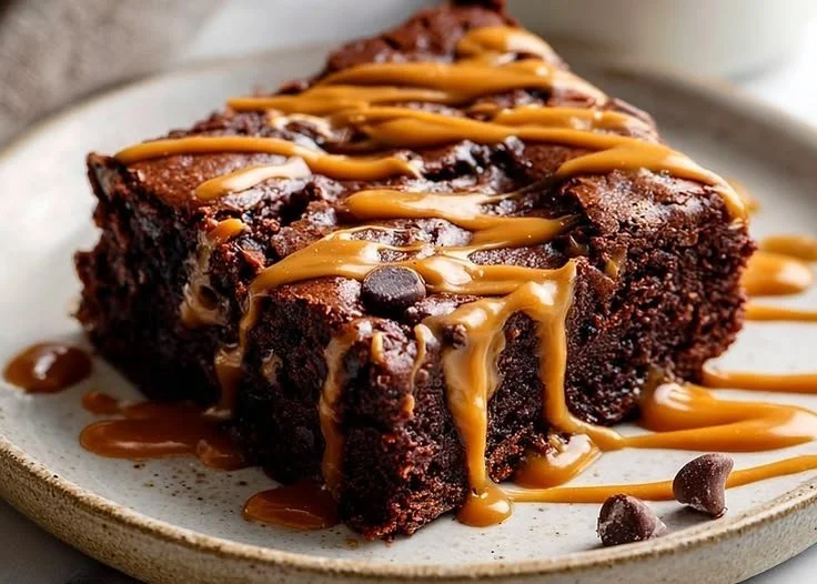 Delicious gluten free cottage cheese brownies on a plate