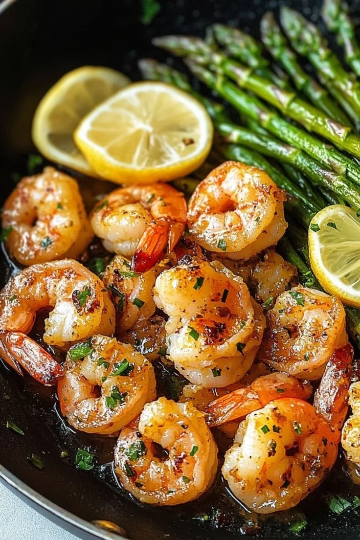 Lemon Garlic Shrimp and Asparagus 4 Lemon Garlic Shrimp and Asparagus