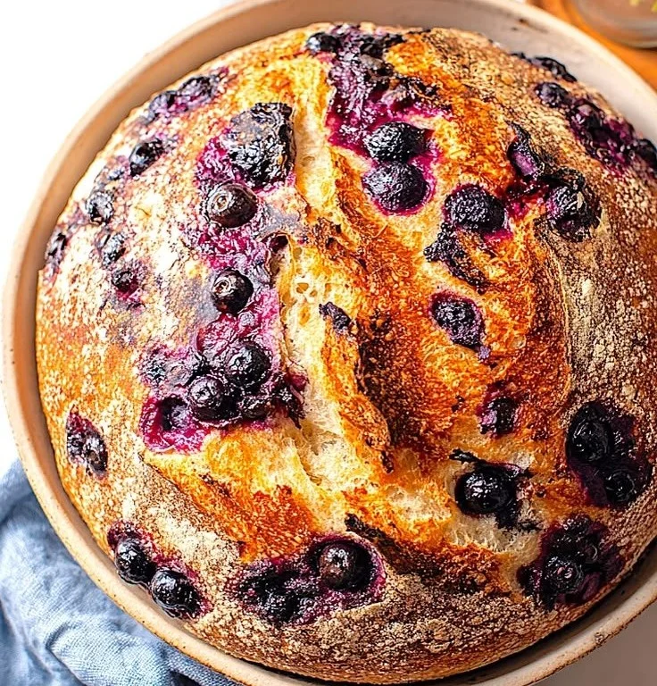 Rustic Blueberry Sourdough Bread