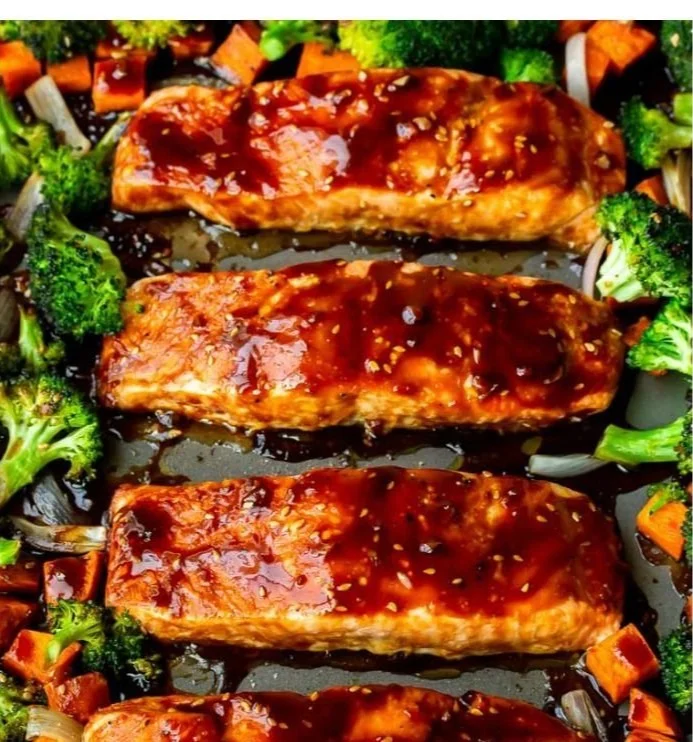 Sheet Pan Teriyaki Salmon and Veggies