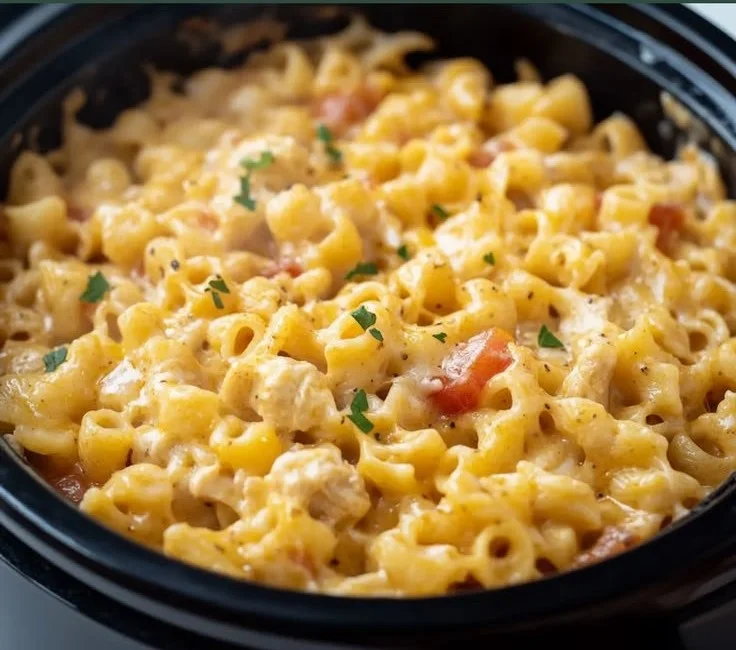 Comforting Slow Cooker Chicken Pot Pie Pasta You'll Crave