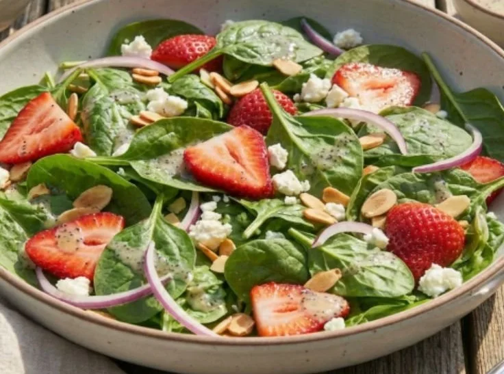 Spinach and Strawberry Poppyseed Salad 4 Spinach and Strawberry Poppyseed Salad