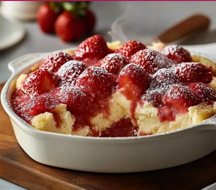 Delicious Strawberry Cheesecake Dump Cake Recipe to Savor!