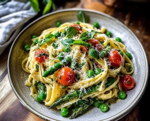 Creamy Spring Pasta Primavera