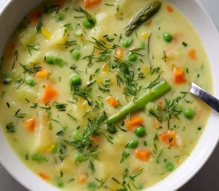 Creamy Spring Vegetable Soup