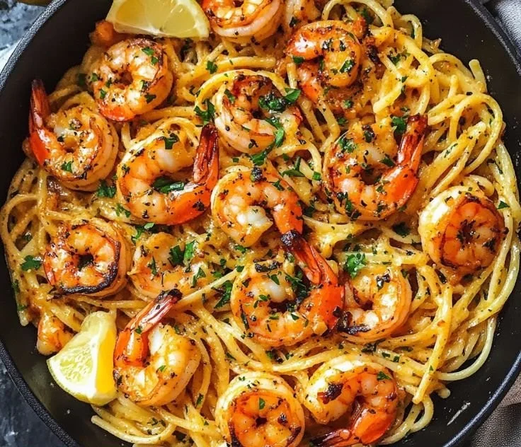 Lemon Garlic Butter Shrimp Pasta