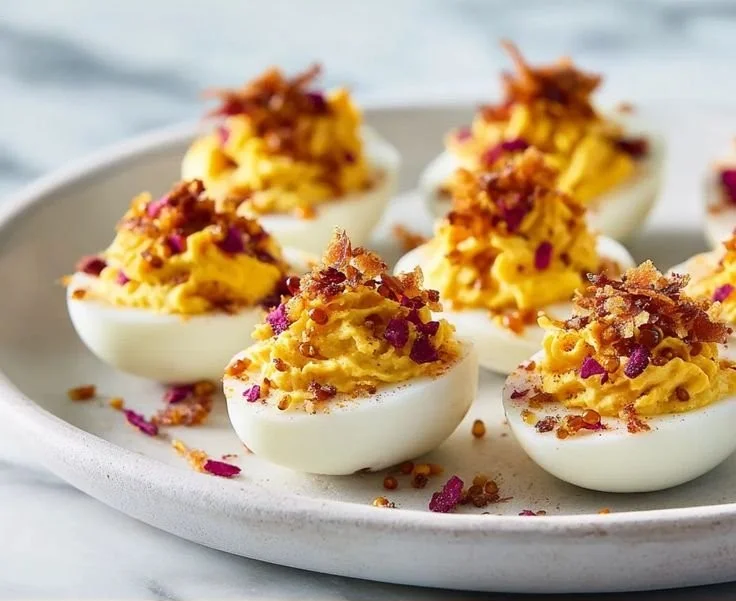 Mustard Pickled Deviled Eggs
