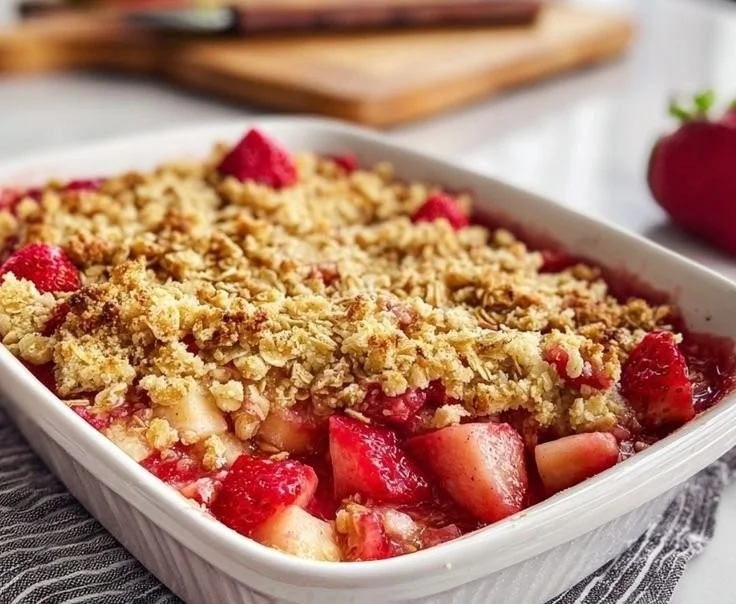 Strawberry Rhubarb Crisp 4 Strawberry Rhubarb Crisp